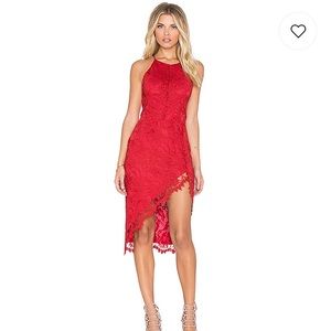 For Love and Lemons "Maui Waui" Red XS Dress
